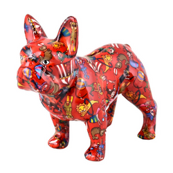 Pomme_Pidou_Spaarpot_Franse_Bulldog_Jack_Rood_met_Circus_figuren