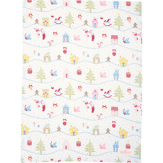 GreenGate_Tea_towel_Laura_christmas_white