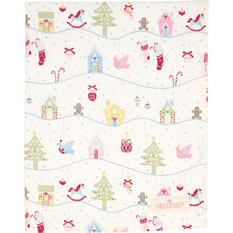 GreenGate_Tablecloth_Laura_christmas_white_150x150cm