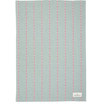 GreenGate_Tea_towel_Bea_green