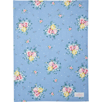 GreenGate_Tea_towel_Laura_Dusty_blue