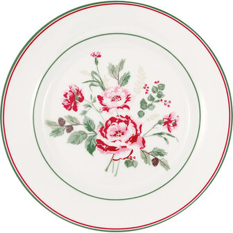 GreenGate_plate_Leonora_bouquet_white