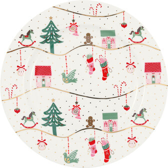 GreenGate_plate_Laura_christmas_gold