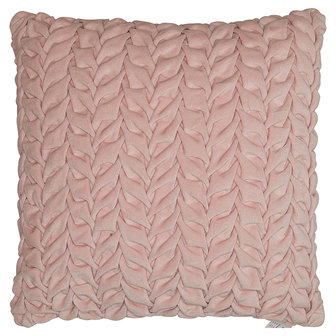 GreenGate Velvet Cushion Braided Pale Pink