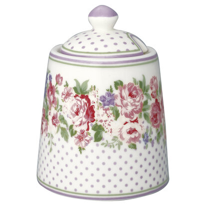 GreenGate-Rose-White-Sugar-Pot