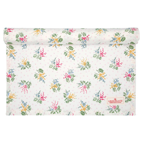 GreenGate Tafelloper / Table runner Tischlaufer Mira White 45x140cm