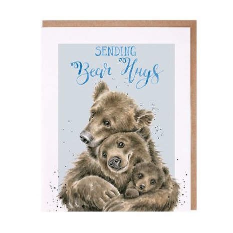 Wrendale_Wenskaart_Beer_Sending_Bear_Hugs