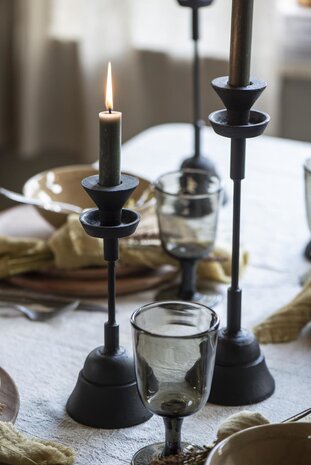 Candleholder_Dinner_Candle_Metal_Black_IBlaursen