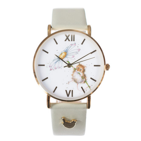 Wrendale_Designs_Dames_Horloge_Muis_Oops_a_Daisy