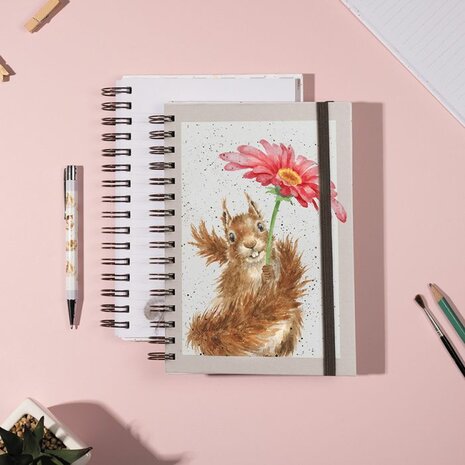 Wrendale_Designs_Notebook_Squirrel_Flowers_Come_After_Rain