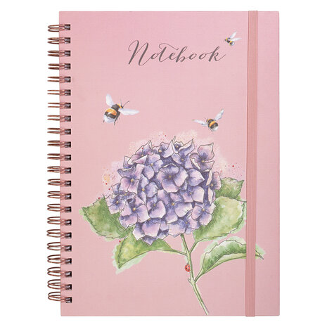 Wrendale_Notebook_Notitieboek_Bij_Hydrangea_A4