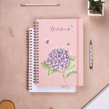 Wrendale_Designs_Notebook_Bee_Hydrangea_A4