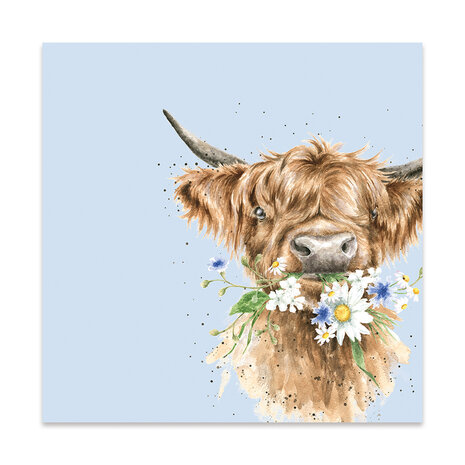 Wrendale_Designs_Papieren_Servet_Highland_Cow_Daisy_Coo_www.sfeerscent.nl