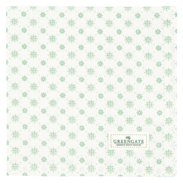 GreenGate_Servet_Napkin_Laurie_pale_green_white_www.sfeerscent.nl