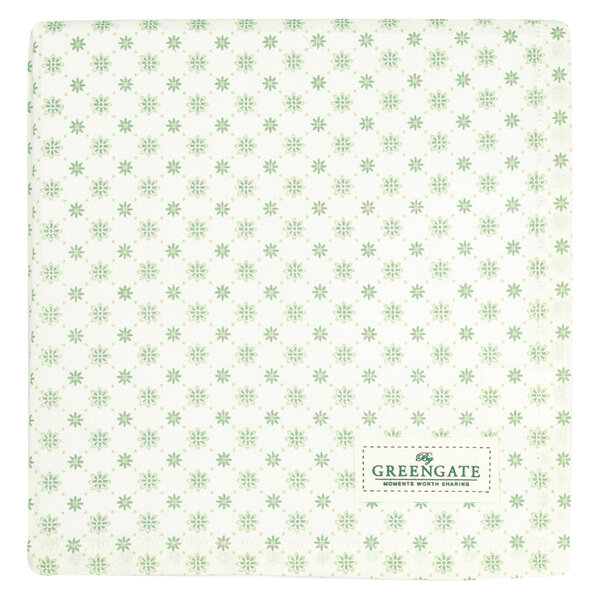 GreenGate_Tablecloth_Laurie_pale_green_100x100cm_www.sfeerscent.nl