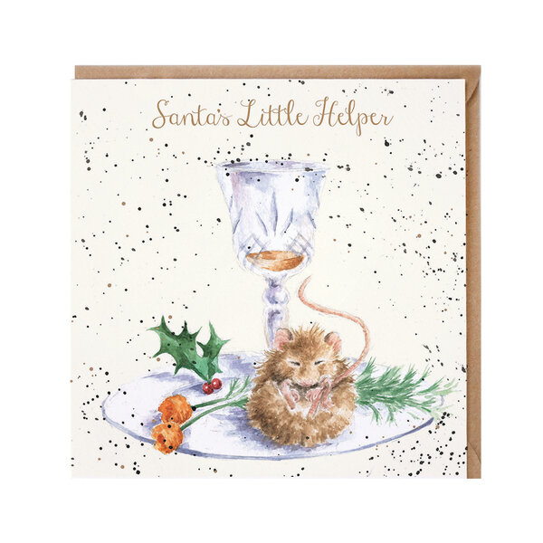 Wrendale_Designs_Kerstkaart_Christmas_Muis_Santas_Little_Helper