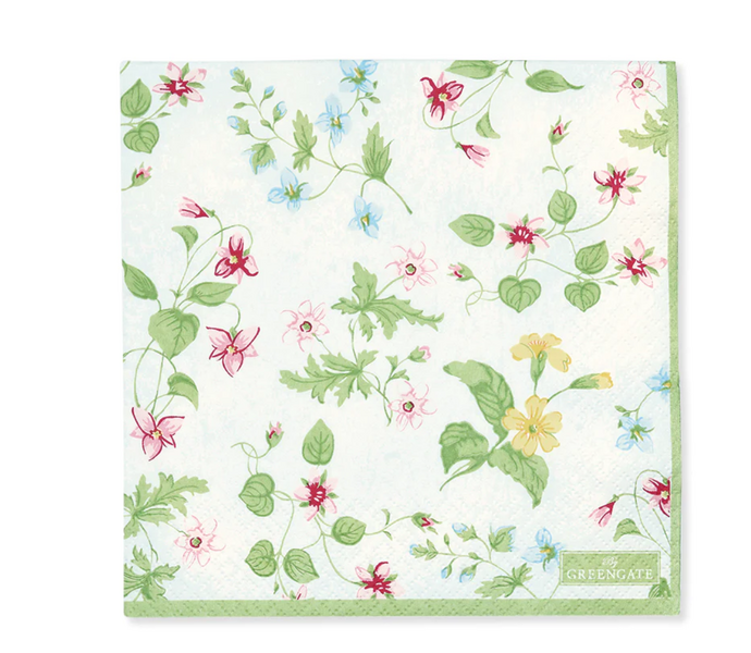 GreenGate Papieren Servet / Paper Napkin Karolina white large 20pcs