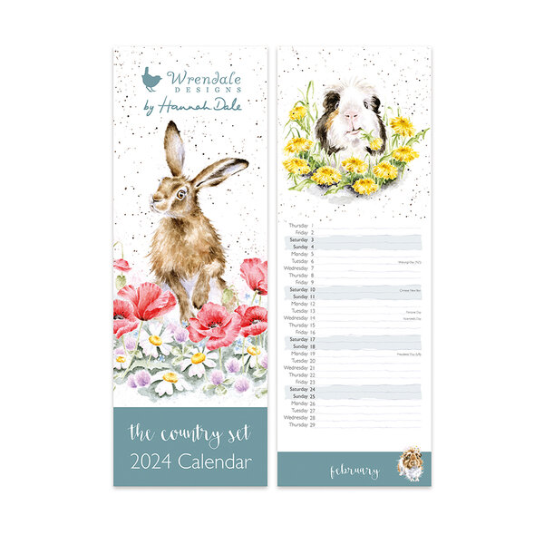 Wrendale_Designs_Slim_Calendar_2024_The_country_set_www.sfeerscent.nl