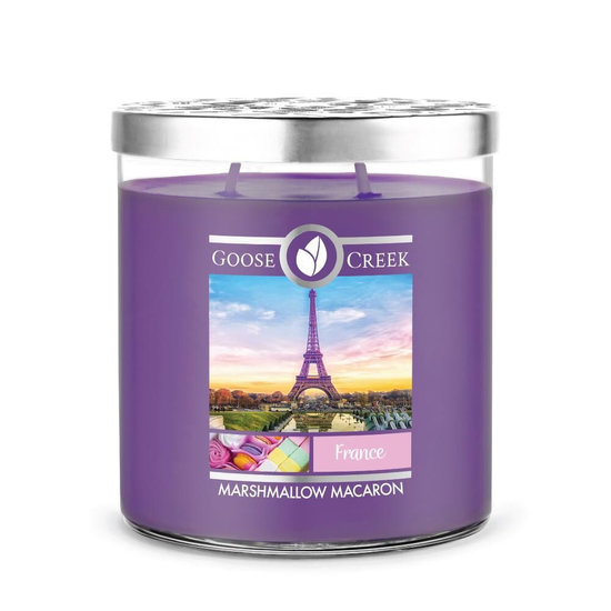 Goose Creek France Marshmallow Macaron World Traveler Candle 2 wick