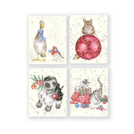 Wrendale_Designs_Kerstkaart_Mini_Duck_Mouse_Dog_Cat_Christmas_Set_Box