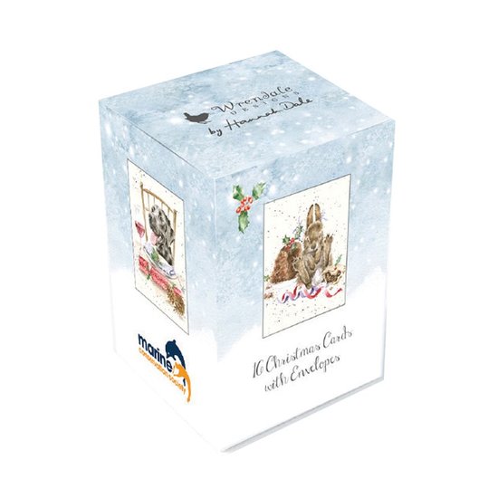 Wrendale_Designs_Kerstkaart_Mini_Box_set_Dog_Rabbit