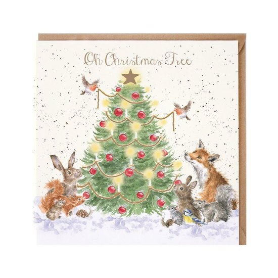 Wrendale_Designs_Kerstkaart_Oh_Christmas_Tree