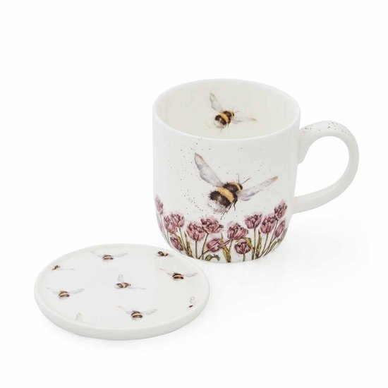 Wrendale_Designs _Mug_and_Coaster_Bumble_Bee_www.sfeerscent.nl