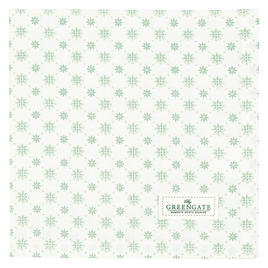 GreenGate_Servet_Napkin_Laurie_pale_green_white_www.sfeerscent.nl