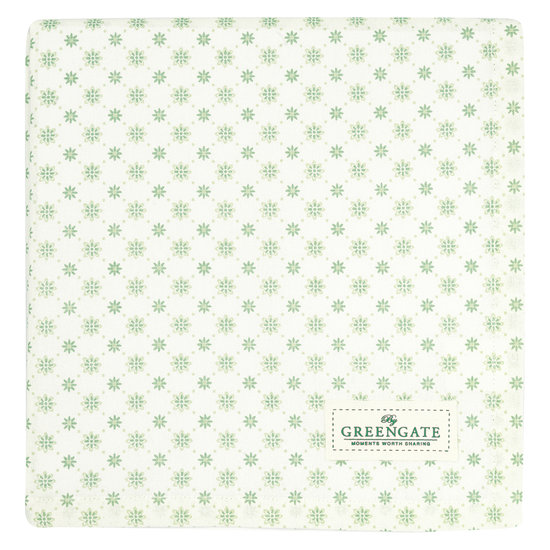 GreenGate_Tablecloth_Laurie_pale_green_100x100cm_www.sfeerscent.nl