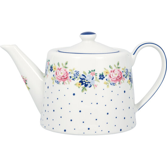 GreenGate_Teapot_Laura_white