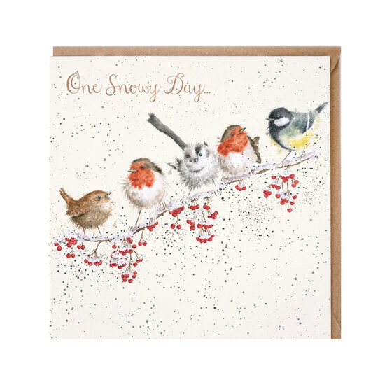 Wrendale_Designs_Kerstkaart_Christmas_Vogels_One_Snowy_Day