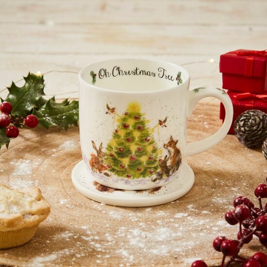 Wrendale_Designs+Mug_and_Coaster_Oh_Xmas_Tree_www.sfeerscent.nl