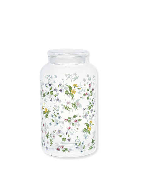 GreenGate Voorraadpot glas Karolina white 2,5 L