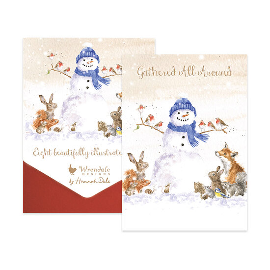 Wrendale_Designs_Kerstkaart_Gathered_All_Around