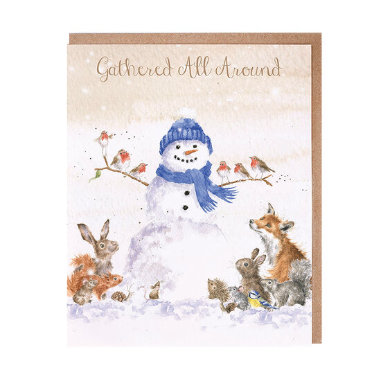 Wrendale_Designs_Kerstkaart_Woodland_Animal_Gathered_all_Around