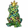 Pomme-Pidou Spaarpot King Frog - Kikker Theo Lichtgroen met bloemen