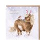 Wrendale_Designs_Kerstkaart_One_Horse_Open_Sleigh