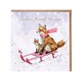 Wrendale_Designs_Kerstkaart_Vos_The_Sleigh_Ride