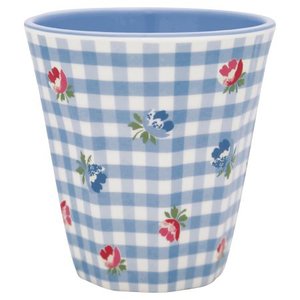 GreenGate_Melamine_Mok_Mug_Viola_Check_Pale_Blue