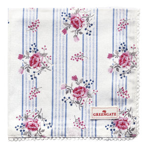 GreenGate Servet / Napkin with lace Fiona Pale Blue 40x40cm