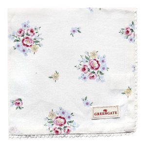 GreenGate Servet / Napkin with lace Nicoline white 40x40cm